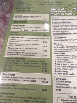 Menu photo 8 The Breakfast Table Easton, PA