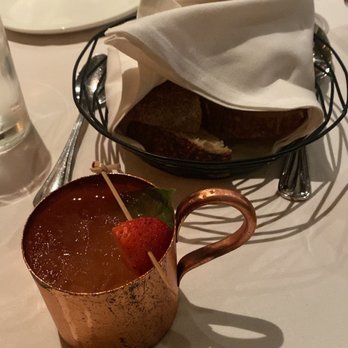Casbah - Sourdough bread and seasonal strawberry mule - Greek Near Me - Pittsburgh, Pennsylvania