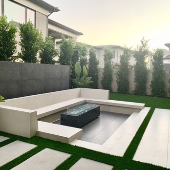 Aquagreen Pool & Landscapes - Sunken deck and firepit. Love. - Pool & Hot Tub Service Near Me