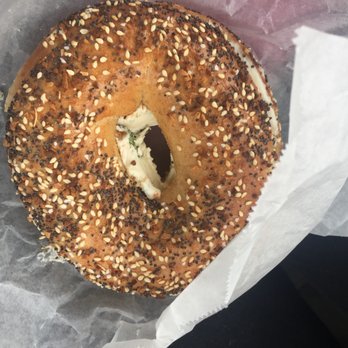 Providence Bagel - Everything Bagel with Vegetable Cream Cheese - Coffee & Tea Near Me - Providence, Rhode Island