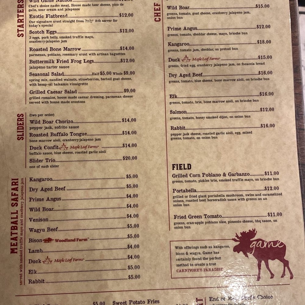 Game - Menu 11/22/22 - Burgers Near Me - Louisville, Kentucky Game - Menu 11/22/22 - Burgers Near Me - Louisville, Kentucky