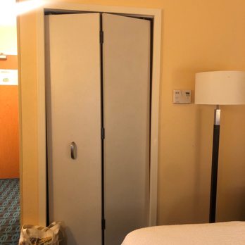 Fairfield by Marriott Inn & Suites St. Augustine I-95 - Example of broken closet door and non functioning thermostat - Hotels Near Me - St. Augustine, Florida