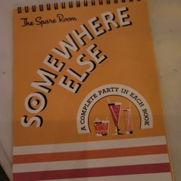 a notepad with a picture of some drinks