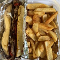 Heaven and earth cuisine - Philly cheesesteak with french fry