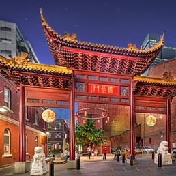Chinatown Melbourne Australia at Twilight