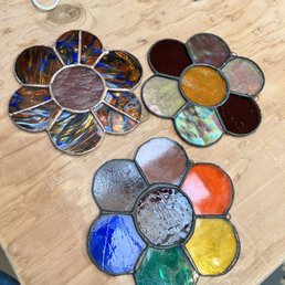 Stained glass daisies. Stained glass daisies.