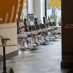 The Oxford Barber - Chairs ready.