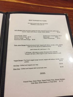 Menu photo 7 Pat's Place Bardstown, KY
