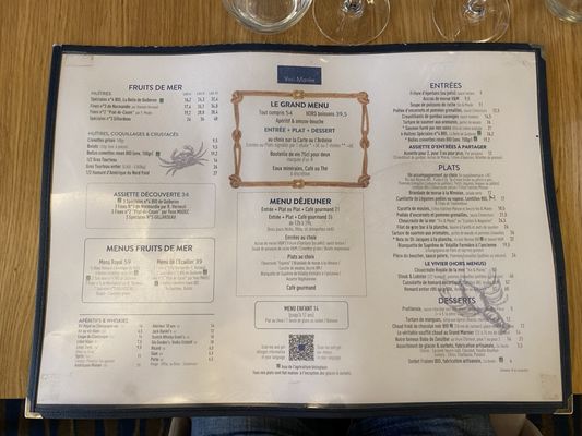 Menu photo 5 Vin et Marée Paris, 75