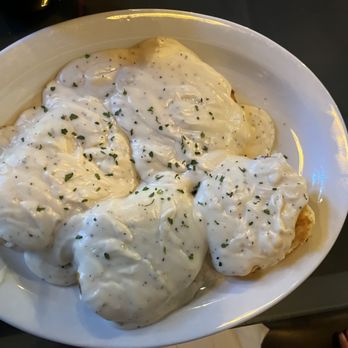 Off The Hook BBQ - King Kong size biscuit & gravy portions. *And quite good! - Breakfast & Brunch Near Me - Las Vegas, Nevada