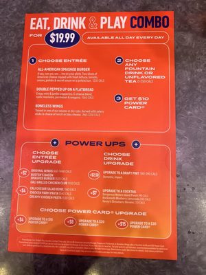 Menu photo 1 Dave & Buster's Dallas Dallas, TX Menu photo 1 Dave & Buster's Dallas Dallas, TX