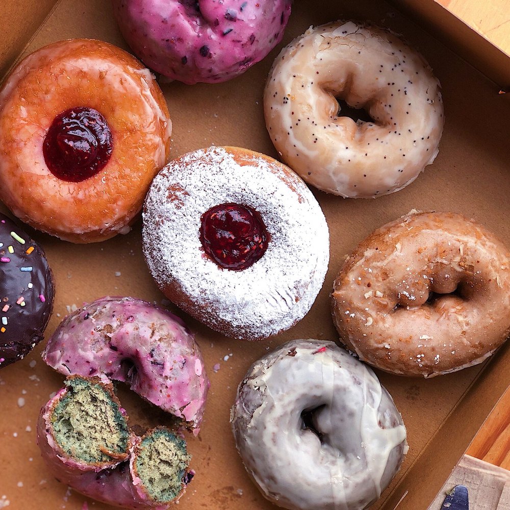 Mighty-O Donuts - My absolute favorite are the YEAST RISEN donuts, but today their seasonal was an absolute hit--TRY THE BLUEBERRY MONSTER WHEN YOU CAN! - Donuts Near Me - Seattle, Washington Mighty-O Donuts - My absolute favorite are the YEAST RISEN donuts, but today their seasonal was an absolute hit--TRY THE BLUEBERRY MONSTER WHEN YOU CAN! - Donuts Near Me - Seattle, Washington