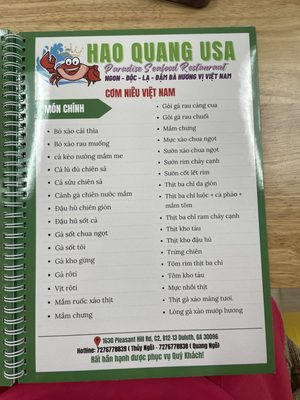 Menu photo 4 Hao Quang Paradise Seafood Restaurant Duluth, GA