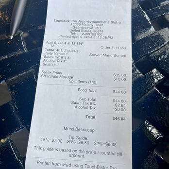 Laperaux Bistro - 4.9.24 - French Near Me - Germantown, Maryland