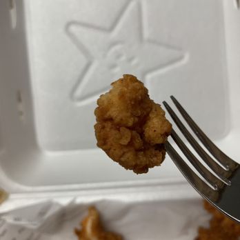 Hardee's - The size of the smallest chicken tender I received. - Burgers Near Me - Sioux Center, Iowa