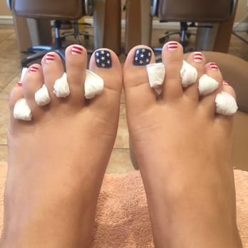 Megacare Nails & Spa - The Fourth of July theme! My review is previous to this posting! - Waxing Near Me - Arcadia, California