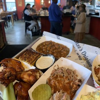 Moe's Original BBQ - Pulled pork,  wand and chicken bones. - Barbeque Near Me - Durham, North Carolina