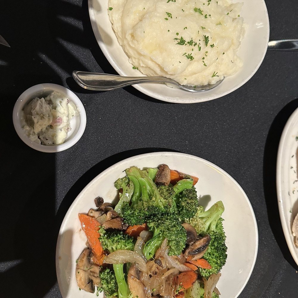 Cornelio’s Steak House - Mashed potatoes and mixed vegetables - Steakhouses Near Me - Rancho Cucamonga, California