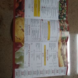 a menu on a table a menu on a table