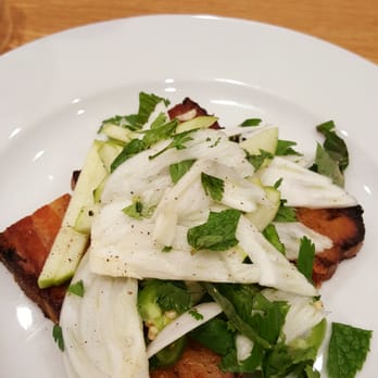 The Combine Kitchen - Pork belly full serving, three strips and veggies on a saucer - Coffee & Tea Near Me - Rancho Cucamonga, California The Combine Kitchen - Pork belly full serving, three strips and veggies on a saucer - Coffee & Tea Near Me - Rancho Cucamonga, California