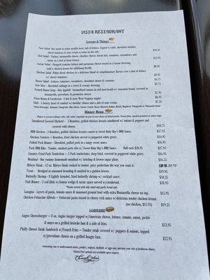 Menu photo 5 Vista Restaurant Ansted, WV Menu photo 5 Vista Restaurant Ansted, WV