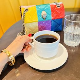Coffee ( not on the menu but $5) The only edible thing here. Coffee ( not on the menu but $5) The only edible thing here.