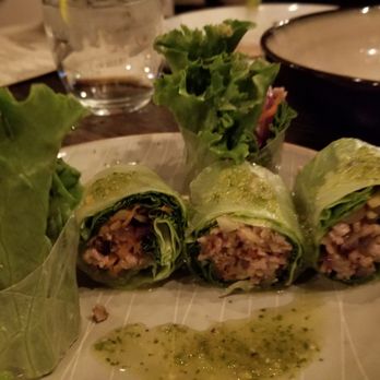 Lamaii - Loui Suan - Saute ground pork, green leafe, and thai herbs wrapped in rice paper - Thai Near Me - Las Vegas, Nevada Lamaii - Loui Suan - Saute ground pork, green leafe, and thai herbs wrapped in rice paper - Thai Near Me - Las Vegas, Nevada