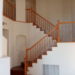 Reliable Rae's Cleaning Service - The stair railing is clear coated as you can see I love what I do.