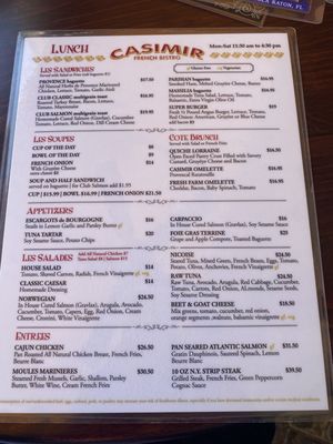 Menu photo 3 Casimir French Bistro Boca Raton, FL Menu photo 3 Casimir French Bistro Boca Raton, FL