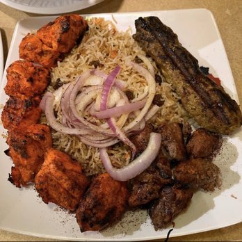 Afghan Kabob and Grill - Kebab Combination 2 - beef seekh kebab replaced with chicken seekh kebab - Afghan Near Me - North Brunswick, New Jersey Afghan Kabob and Grill - Kebab Combination 2 - beef seekh kebab replaced with chicken seekh kebab - Afghan Near Me - North Brunswick, New Jersey