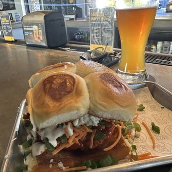 Dog Haus Biergarten - Bandera Oaks - Buffalo Chicken Sandwich - Burgers Near Me - San Antonio, Texas Dog Haus Biergarten - Bandera Oaks - Buffalo Chicken Sandwich - Burgers Near Me - San Antonio, Texas