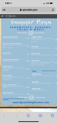Menu photo 2 Tipsy Turtle Seaside Bar & Grill Galveston, TX Menu photo 2 Tipsy Turtle Seaside Bar & Grill Galveston, TX