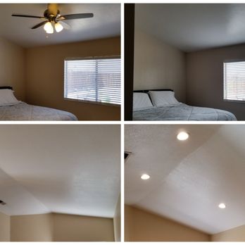 T. Gil Electric - Before and after of their work in my home. Recess lighting and ceiling fan installed - Electricians Near Me