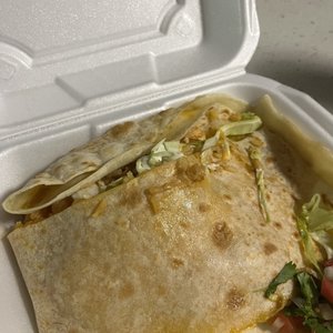Photo of Chüyz Taco Shop - San Diego, CA, United States. Shrimp Quesadilla minus one because I ate it