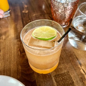 Prescott's Provisions - Drink with rum/falernum/lime/bitters, refreshing and tasty, pretty strong! - New American Near Me - Tonawanda, New York Prescott's Provisions - Drink with rum/falernum/lime/bitters, refreshing and tasty, pretty strong! - New American Near Me - Tonawanda, New York