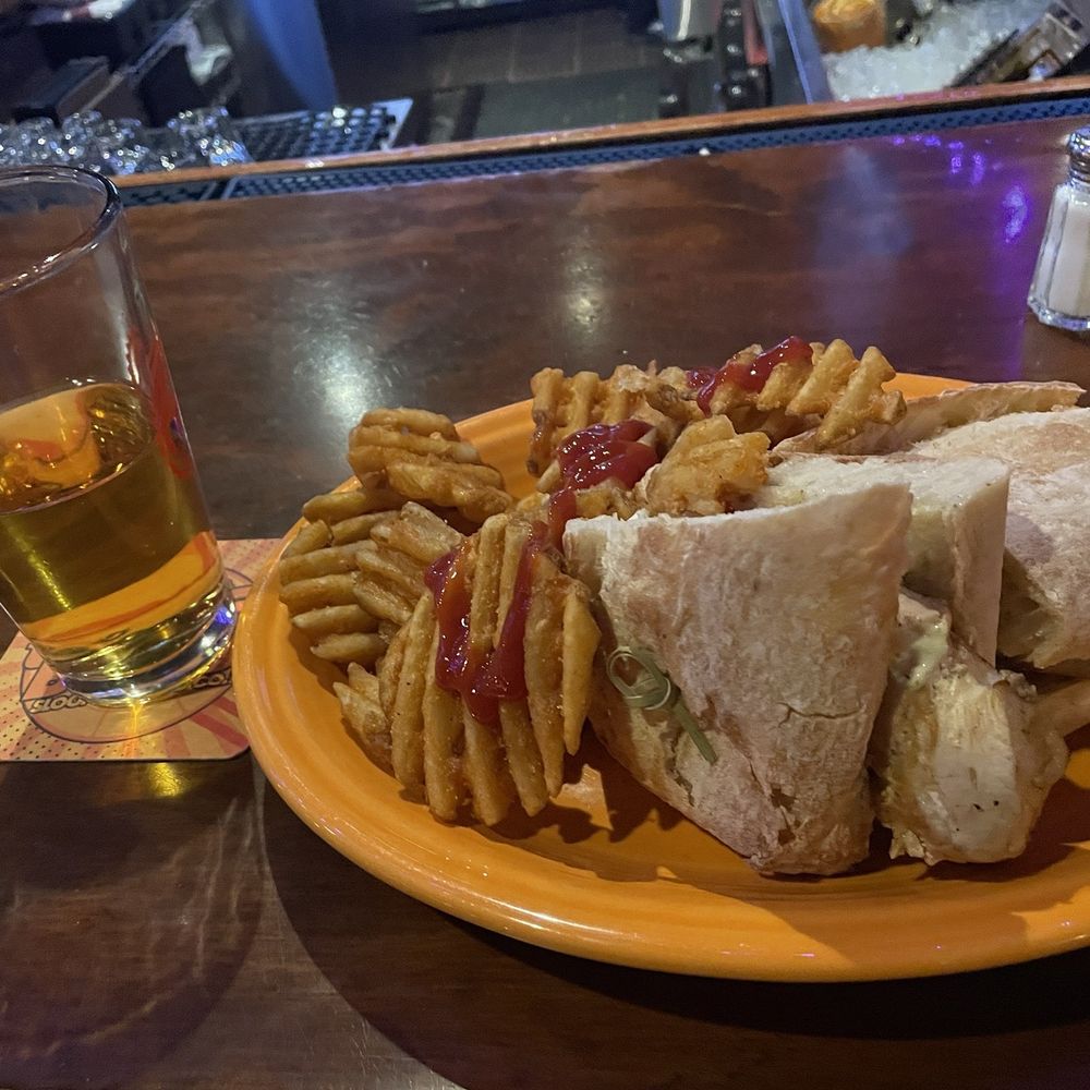 The Godfather, paired with an Angry Orchard on tap.