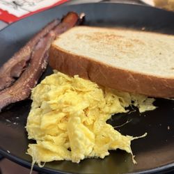 On the Nines - Kids Scrambled Eggs with Bacon and Toast