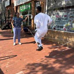 The DC Dentist - Getting our exercise in. Healthy overall.