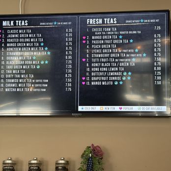 Breaktime Tea - Menu - Cafes Near Me - San Jose, California