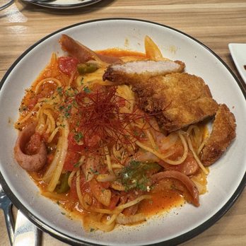 La Casa Mia - Spicy Arabiata with Pork Cutlet - Italian Near Me - Milpitas, California La Casa Mia - Spicy Arabiata with Pork Cutlet - Italian Near Me - Milpitas, California
