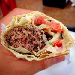 Dearborn Fresh - Kafta sandwich with extra Tahini sauce