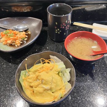 I Sushi House - House salad, Miso Soup, Salmon Toro Tartar - Japanese Near Me - Milford, Connecticut