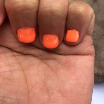 Taylor Nail & Bar - More blobby nails - they don't even have a shape b/c there is so much on my cuticles - Nail Salons Near Me - Houston, Texas Taylor Nail & Bar - More blobby nails - they don't even have a shape b/c there is so much on my cuticles - Nail Salons Near Me - Houston, Texas