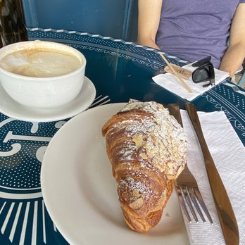 Bakery Lorraine - Delicious Almond Croissant so so cappuccino coffee. - Bakeries Near Me - Austin, Texas Bakery Lorraine - Delicious Almond Croissant so so cappuccino coffee. - Bakeries Near Me - Austin, Texas
