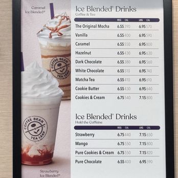 The Coffee Bean & Tea Leaf - Menu - Coffee & Tea Near Me - Diamond Bar, California