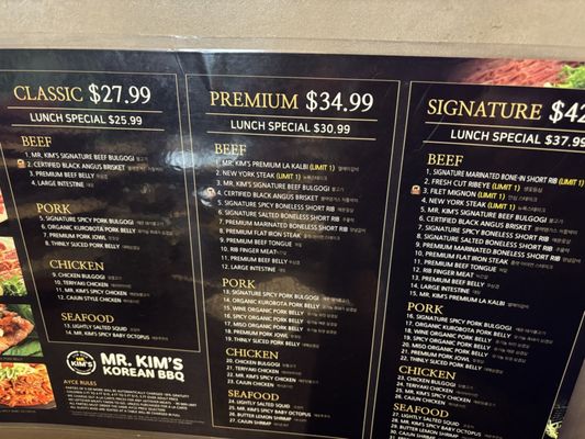 Menu photo 2 Mr. Kim's Korean BBQ Las Vegas, NV Menu photo 2 Mr. Kim's Korean BBQ Las Vegas, NV
