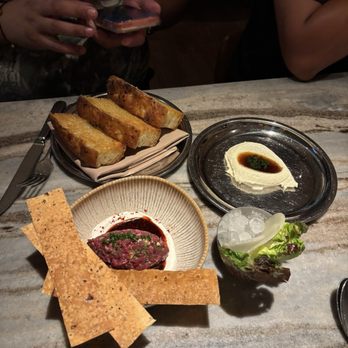 Callie - BEEF TARTARE & Focaccia (from the special menu) - Mediterranean Near Me - San Diego, California Callie - BEEF TARTARE & Focaccia (from the special menu) - Mediterranean Near Me - San Diego, California