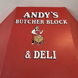 Andy's Butcher Block - Interior signage