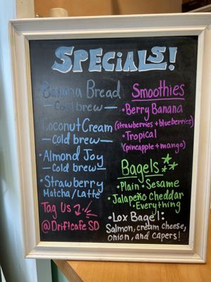 Menu photo 5 Drift Cafe Pacific Beach, CA