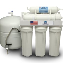 Tap That Water Company - We use a 5 stage Reverse Osmosis Filtration System to ensure complete elimination of minerals, chlorine, salt and sediment out of the water.